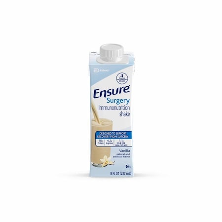 Ensure Surgery Immunonutrition Shake Oral Supplement Vanilla Flavor Liquid 8 oz. Reclosable Carton, 15PK 66436